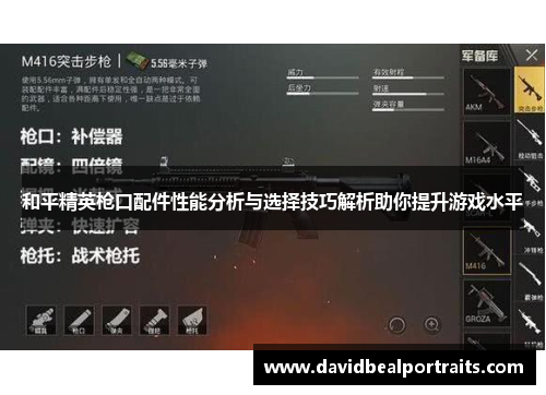 和平精英枪口配件性能分析与选择技巧解析助你提升游戏水平